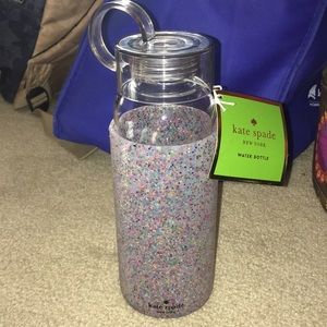 Kate Spade multi glitter water bottle
